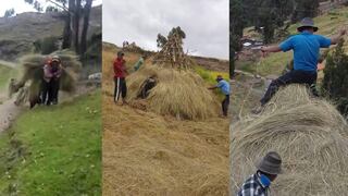Ayacucho: Pobladores fabrican chozas de ichu para que retornantes cumplan cuarentena | VIDEO Y FOTOS