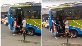 Captan a sujetos robando a pasajeros de un bus en SJM (VIDEO)