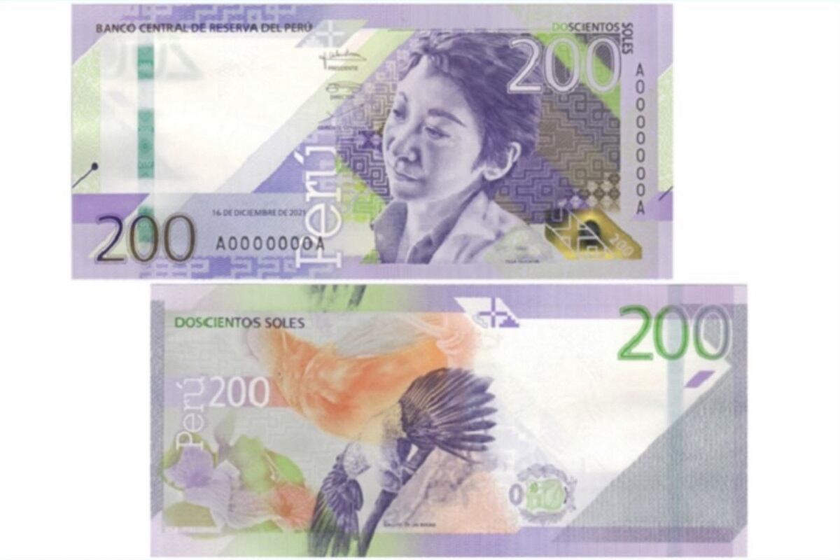 Banco Central de Reserva pone en circulación billete de S/ 200 con nuevo diseño que contiene el retrato de la pintora Tilsa Tsuchiya Castillo. (Foto: BCR)