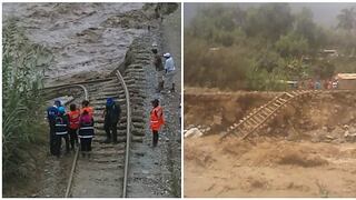 Chaclacayo: río Rímac se traga casi diez metros de rieles del tren (VIDEO)