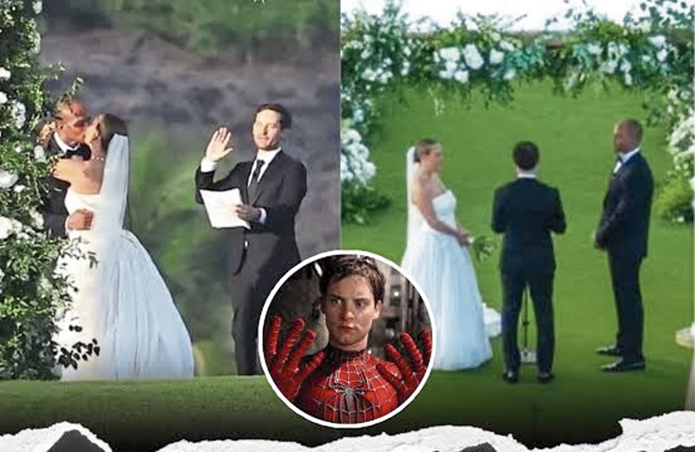 Entre los invitados estaban el actor Leonardo DiCaprio junto a su pareja, Vittoria Ceretti, y las actrices Courtney Cox, Kate Hudson y Rachel Zoe, pero Tobey Maguire fue la sensación.