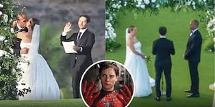 Entre los invitados estaban el actor Leonardo DiCaprio junto a su pareja, Vittoria Ceretti, y las actrices Courtney Cox, Kate Hudson y Rachel Zoe, pero Tobey Maguire fue la sensación.