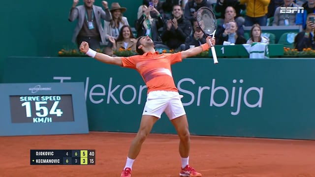 La peculiar celebración de Djokovic por avanzar a semifinales del ATP de Belgrado | VIDEO
