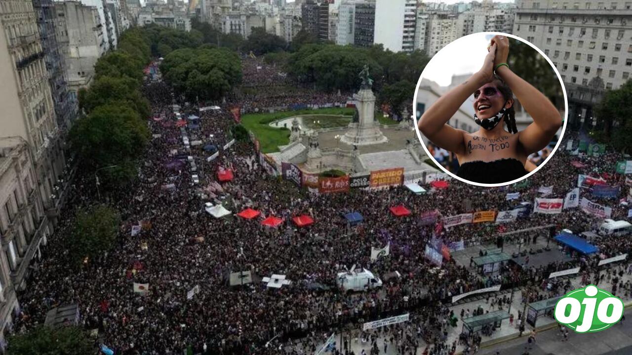 Mujeres marchan para mantener derecho al aborto y expresar rechazo a las políticas de Javier Milei