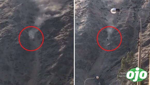 Ojo - Peligrosa caída en Carabayllo