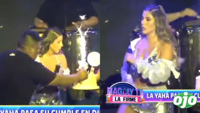 Yahaira Plasencia enfurece y patea a asistente que casi le quema la cara en pleno show | VIDEO