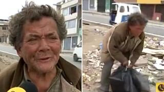 Abuelito de 80 años fue abandonado por sus hijos y no tiene dónde dormir (VIDEO)