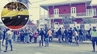 Venezolanos buscan visas para Chile: Cientos duermen fuera de consulado en Tacna 