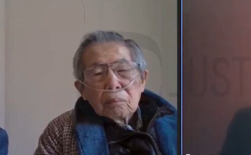 Alberto Fujimori reaparece en audiencia judicial. (Foto: Justicia TV)