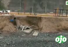 Cierran pase peatonal a playa Los Delfines por erosión que provocó colapso de ciclovía en la Costa Verde