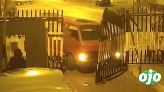 Conductor embiste y rompe rejas de seguridad después de que se le negara el acceso en San Martín de Porres (VIDEO)