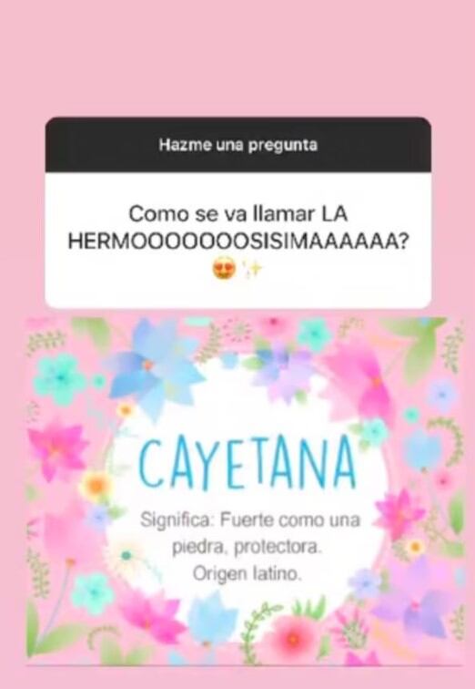 El nombre de la hija de Melissa Klug | Imagen captura de 'Instagram'
