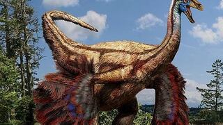Descubren una nueva especie de dinosaurio con plumas asimétricas