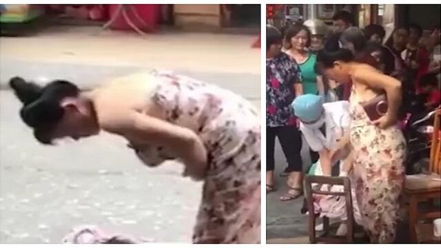 Facebook: mujer hacía compras cuando de pronto dio a luz en la calle (FOTOS)