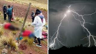 Pareja de esposos pastores fallecen tras ser impactados por descarga eléctrica en Apurímac