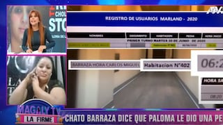 Paloma de la Guaracha mostró la hora de entrada y salida del ‘Chato’ Barraza del hotel donde estuvieron juntos