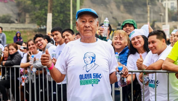 Nemesio Poma, de 100 años, participó en la segunda edición del Olaya Runner 5K. (Foto: Municipalidad de Chorrillos).