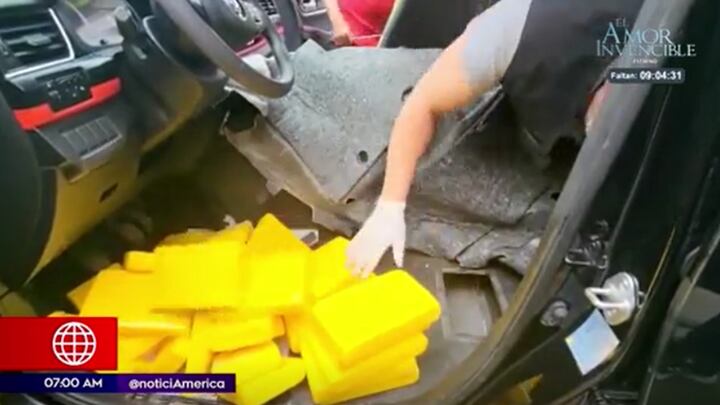 Caen dos personas con varios ladrillos de cocaína. Foto: América Noticias