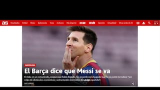 Lionel Messi: así informó la prensa mundial la salida del argentino de Barcelona | FOTOS