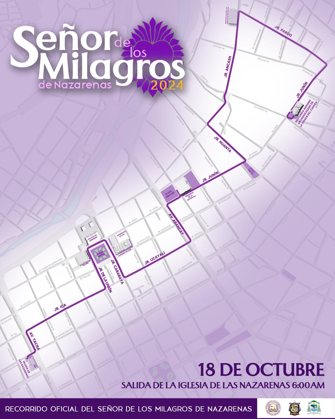 Recorrido del 18 de octubre.