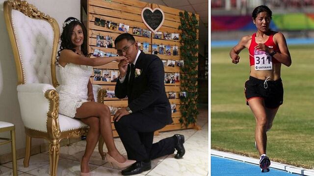 Reconocida atleta Inés Melchor se casa en Huancayo con teniente de la PNP (FOTOS y VIDEO)