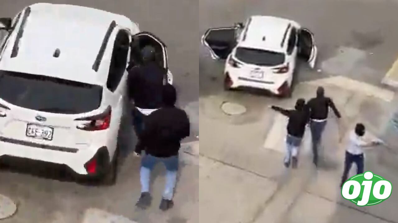 Tres delincuentes irrumpieron en una banco y le robaron a un cliente 20 mil soles.