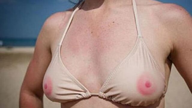 Crean bikini que simula traer desnudos los senos de una mujer 