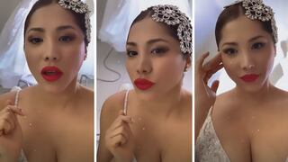 Lesly Castillo vuelve a vestirse de novia por tercera vez | VIDEO