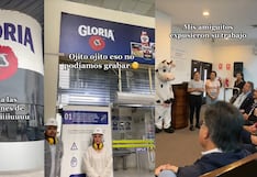 Universitarios que expusieron vestidos de vaca fueron invitados a las instalaciones de la empresa de leche