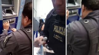Policía destruye dispositivo que retenía dinero de cajero automático (VIDEO)