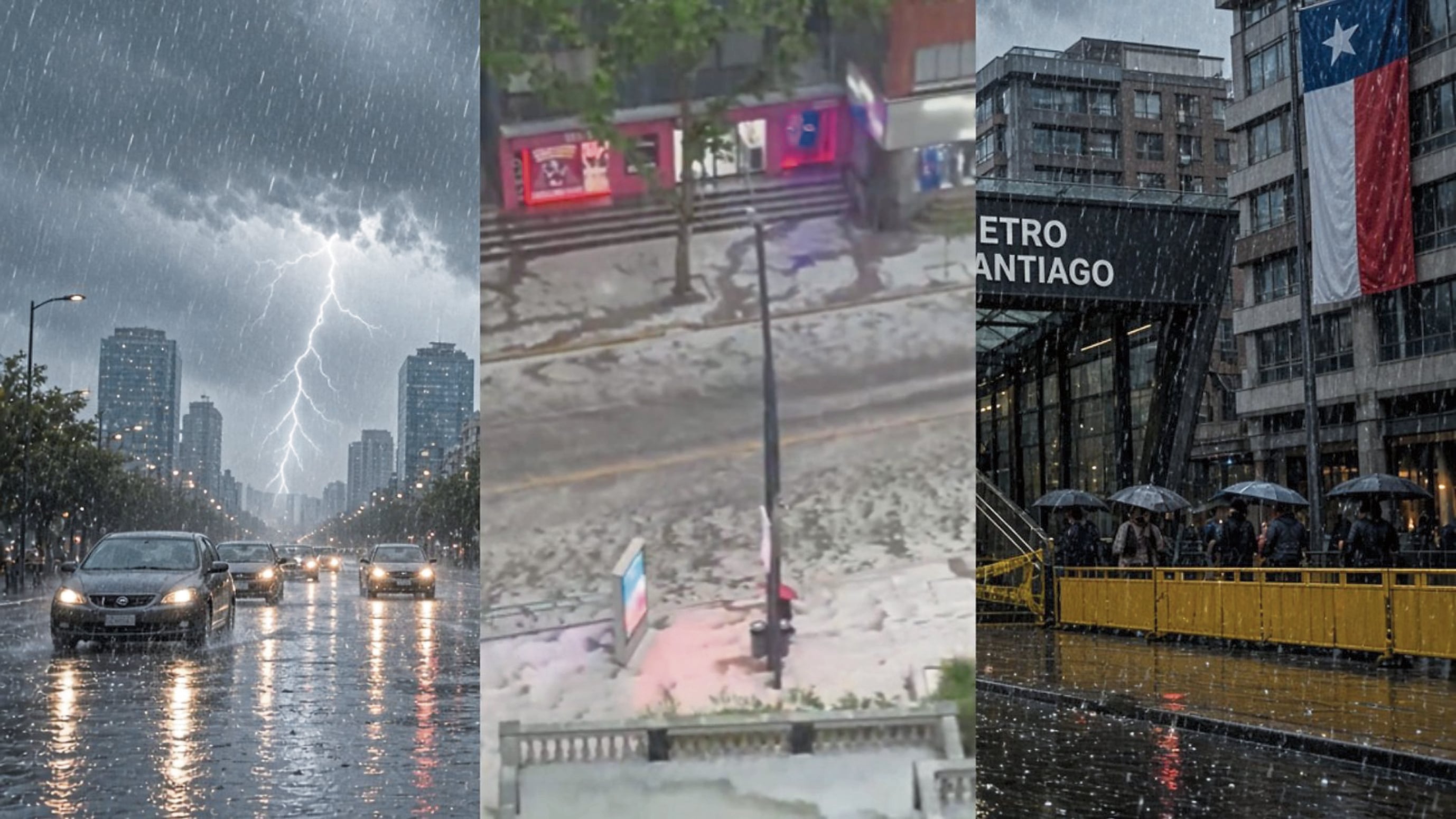 La situación en Santiago de Chile se complicó por el embate de la naturaleza.