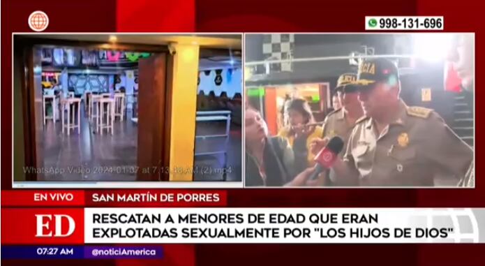 “Lo más indignante es que involucre a menores de hasta de doce años. Son más de 40 menores que han sido identificadas y que aprovecharon su vulnerabilidad”, detalló Jorge Angulo, comandante general de la Policía Nacional del Perú.