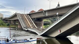 Alemania: puente “reparado” se desploma y corta la circulación por el río Elba