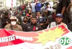 Mototaxistas protestan ante inacción de las autoridades contra el cobro de cupos en Cercado de Lima