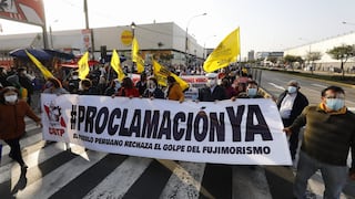 Pedro Castillo: simpatizantes de Perú Libre se enfrentan a la Policía en exteriores del Congreso