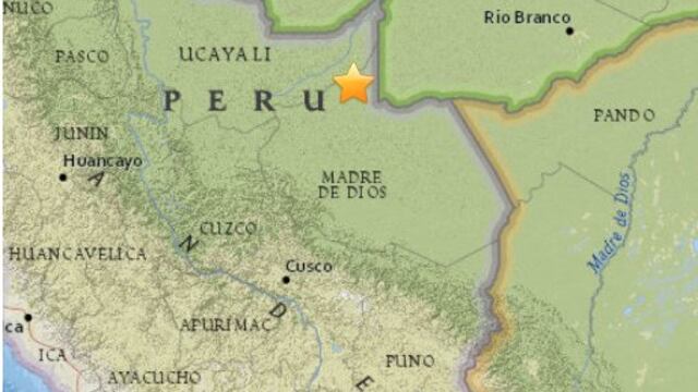 Sismo de 7,5 grados en frontera de Perú y Brasil 