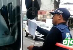 Bus con pasajeros intentó huir de operativo de la ATU en Pueblo Libre (VIDEO)