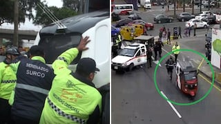 Surco: mototaxistas informales atacaron a pedradas a fiscalizadores y serenos│VIDEO