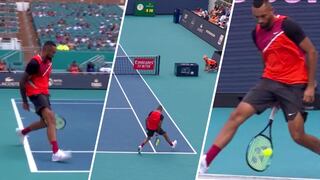 Fantástico remate: Kyrgios disparó entre las piernas para armar su punto en el Masters de Miami | VIDEO