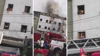 ​Vídeo muestra personas atrapadas en incendio de Gamarra