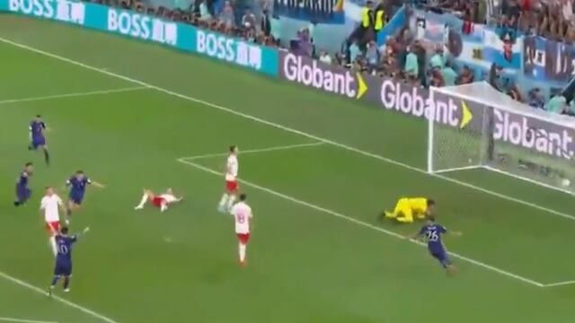 Argentina vs. Polonia: gol de Julián Álvarez para el 2-0 del cuadro sudamericano en el Mundial de Qatar 2022