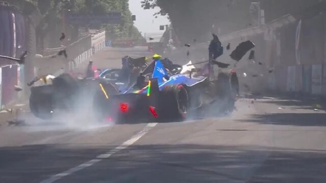 Fórmula E: terrible accidente involucra a varios pilotos en circuito callejero de Roma | VIDEO