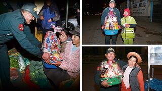 Día de la Madre: policía realiza operativo sorpresa y regala canastas a mamitas ambulantes (VIDEO)