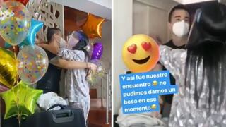 Melissa Paredes no pudo besar a su “Gato” Cuba cuando llegó a su casa | VIDEO 