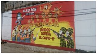 La Libertad: Pintan mural para animar a vecinos en su lucha contra el COVID-19