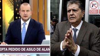 Periodista se emociona en vivo al conocer que Uruguay le negó asilo político a Alan García