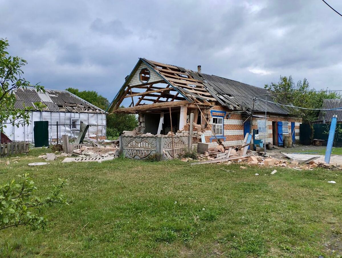 Una casa dañada en la región de Belgorod. (AFP).