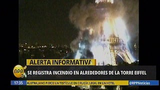 Francia: Se registra incendio en alrededores de la Torre Eiffel