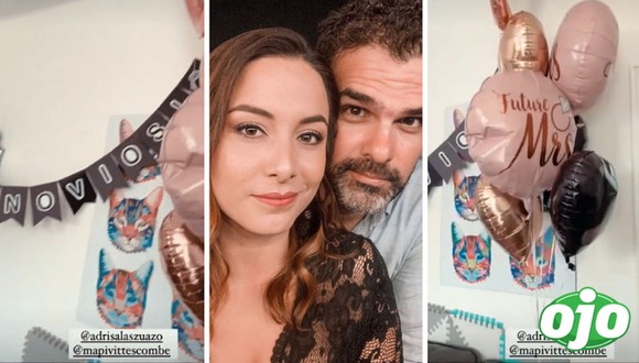 Natalia Salas y su novio son sorprendidos por sus amigos tras pedida de mano | OJO