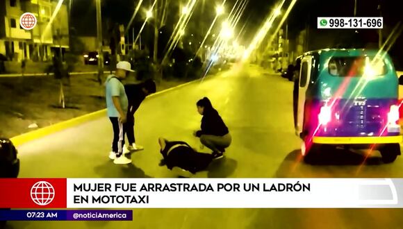 Villa El Salvador: Mujer fue arrastrada por ladrón en mototaxi para robarle